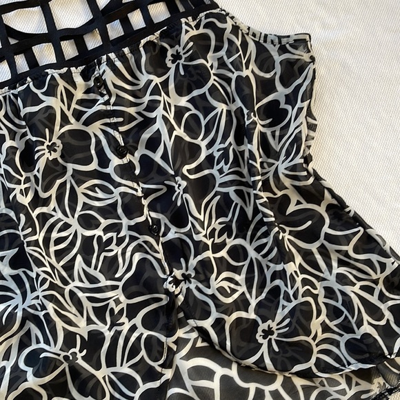 🦋3/40 CANDY COUTURE Sheer Lattice Trim Tank Top (L) - Picture 7 of 16